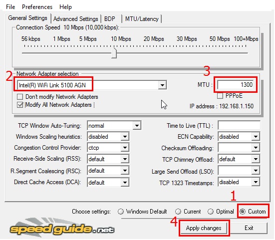 TCP Optimizer